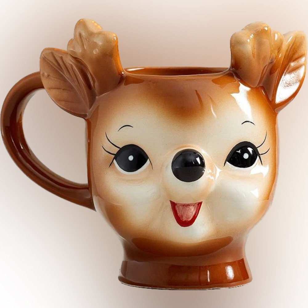 NWT Pottery Barn Cheeky Reindeer Mug
